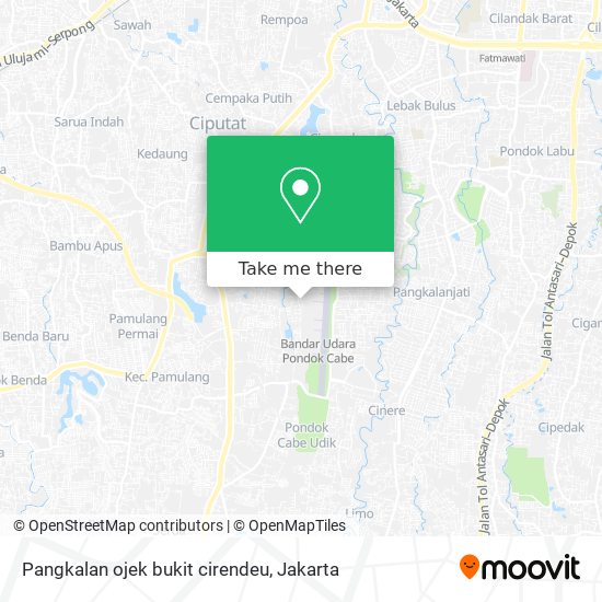 Pangkalan ojek bukit cirendeu map