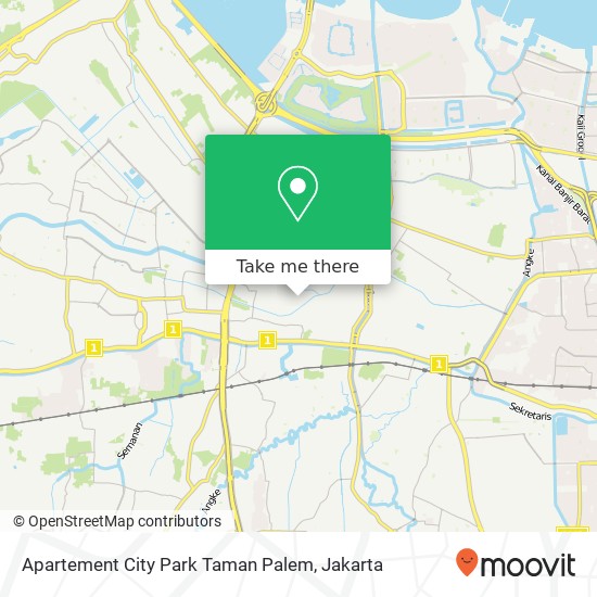 Apartement City Park Taman Palem map