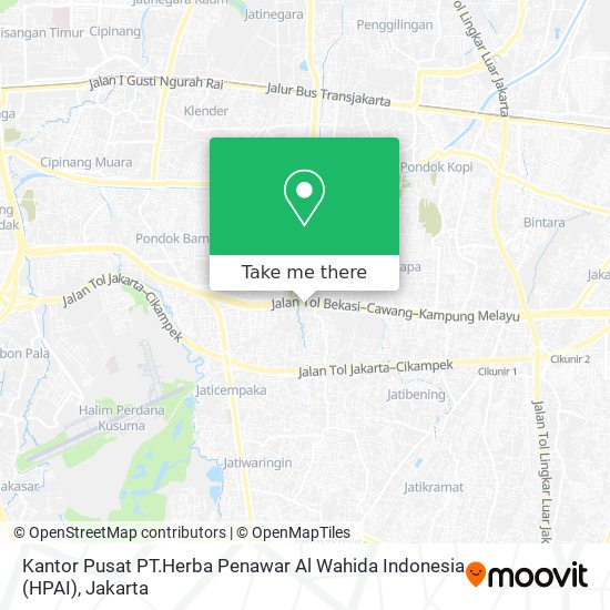Kantor Pusat PT.Herba Penawar Al Wahida Indonesia (HPAI) map
