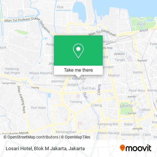 Losari Hotel, Blok M Jakarta map