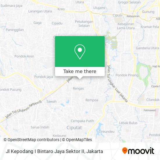 Jl Kepodang I Bintaro Jaya Sektor II map