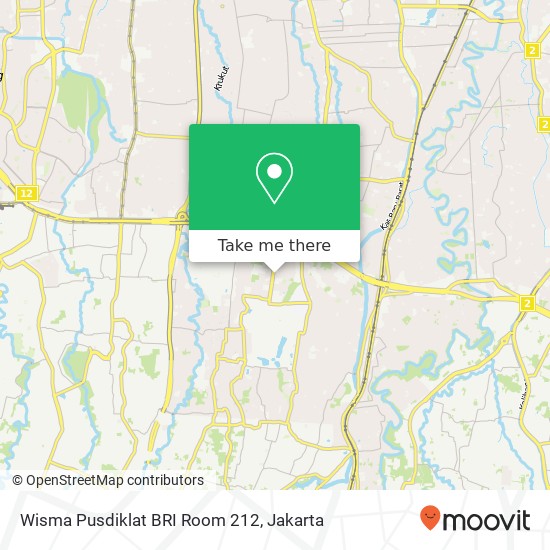 Wisma Pusdiklat BRI Room 212 map