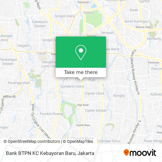 Bank BTPN KC Kebayoran Baru map