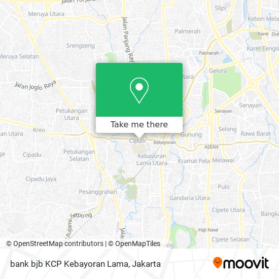 bank bjb KCP Kebayoran Lama map