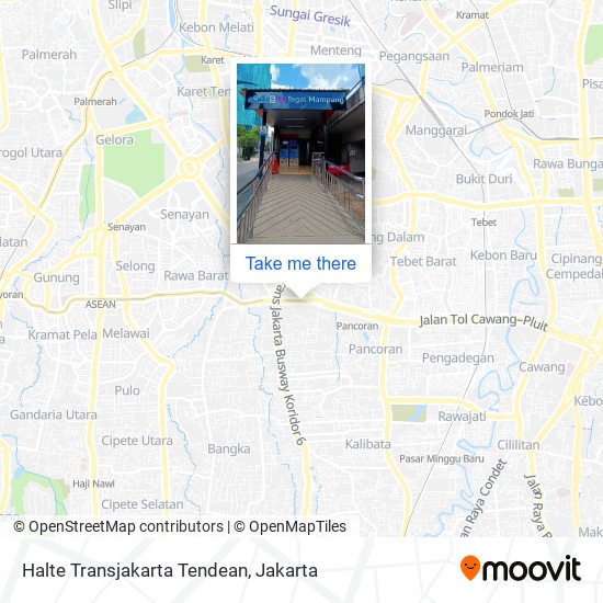Halte Transjakarta Tendean map