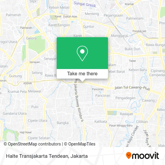 Halte Transjakarta Tendean map