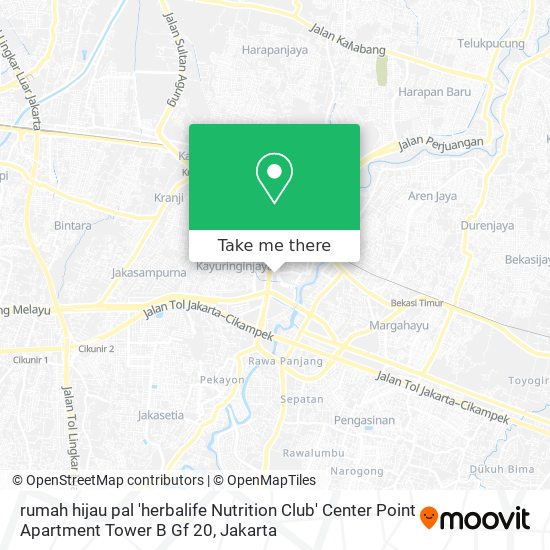 rumah hijau pal 'herbalife Nutrition Club' Center Point Apartment Tower B Gf 20 map