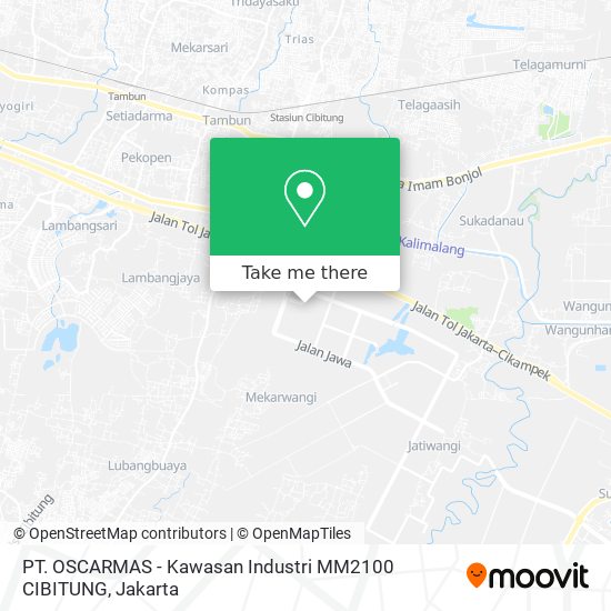 PT. OSCARMAS - Kawasan Industri MM2100 CIBITUNG map