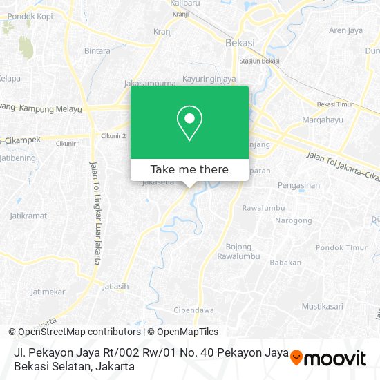 Jl. Pekayon Jaya Rt / 002 Rw / 01 No. 40 Pekayon Jaya Bekasi Selatan map
