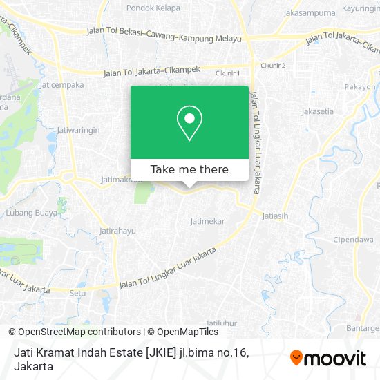 Jati Kramat Indah Estate [JKIE] jl.bima no.16 map