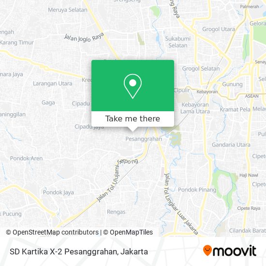 SD Kartika X-2 Pesanggrahan map