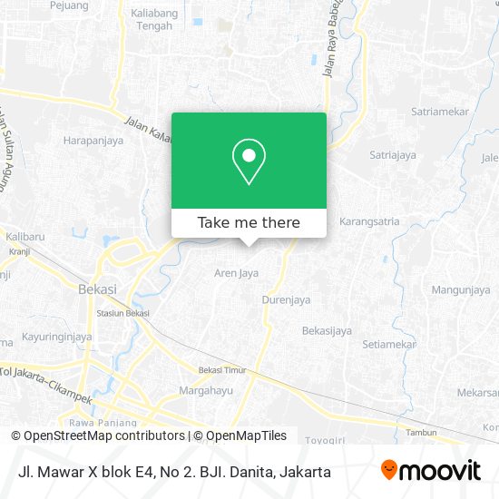 Jl. Mawar X blok E4, No 2. BJI. Danita map