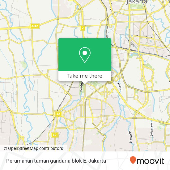 Perumahan taman gandaria blok E map