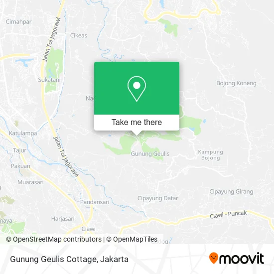 Gunung Geulis Cottage map