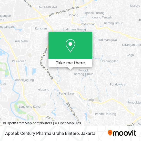 Apotek Century Pharma Graha Bintaro map