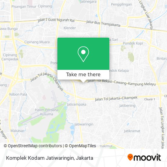 Komplek Kodam Jatiwaringin map