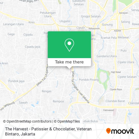 The Harvest - Patissier & Chocolatier, Veteran Bintaro map