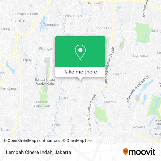 Lembah Cinere Indah map