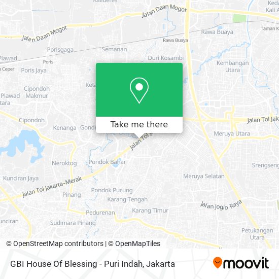 GBI House Of Blessing - Puri Indah map