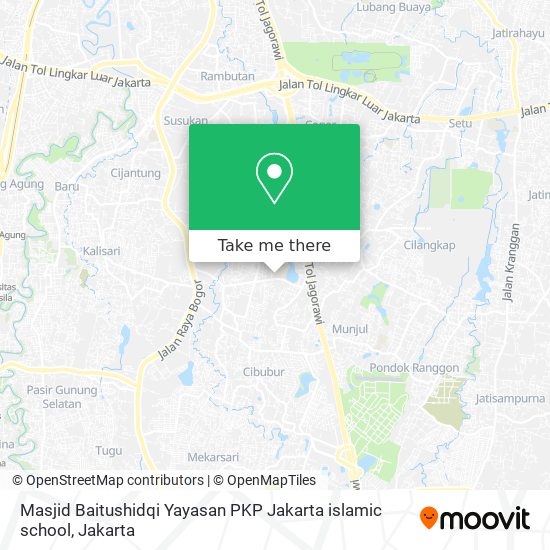 Masjid Baitushidqi Yayasan PKP Jakarta islamic school map
