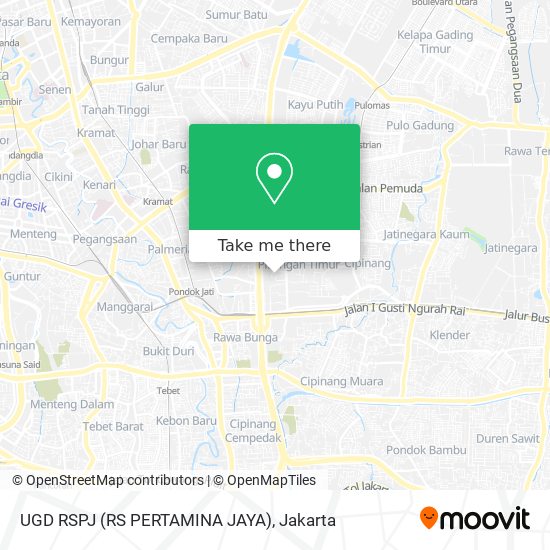 UGD RSPJ (RS PERTAMINA JAYA) map