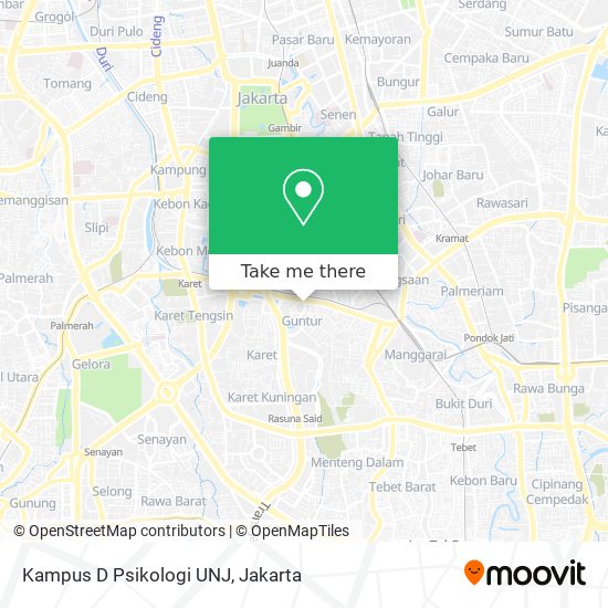 Kampus D Psikologi UNJ map