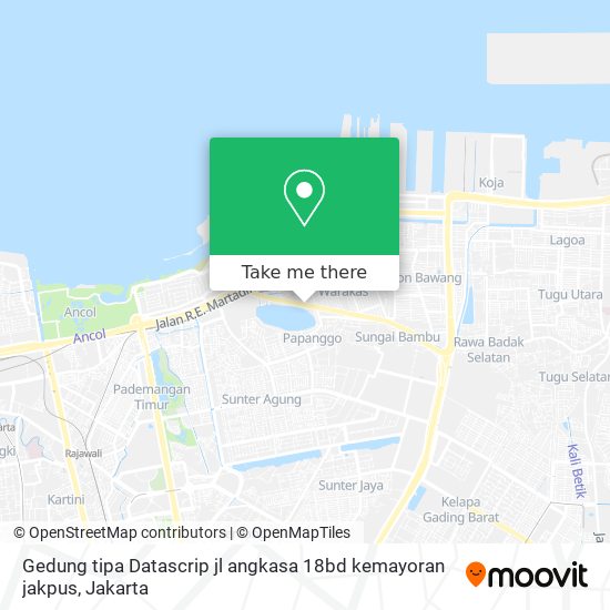 Gedung tipa Datascrip jl angkasa 18bd kemayoran jakpus map