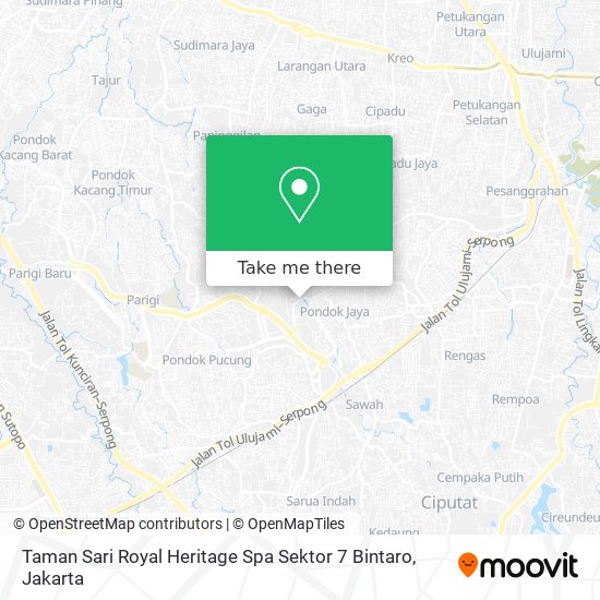 Taman Sari Royal Heritage Spa Sektor 7 Bintaro map