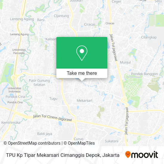 TPU Kp Tipar Mekarsari Cimanggis Depok map