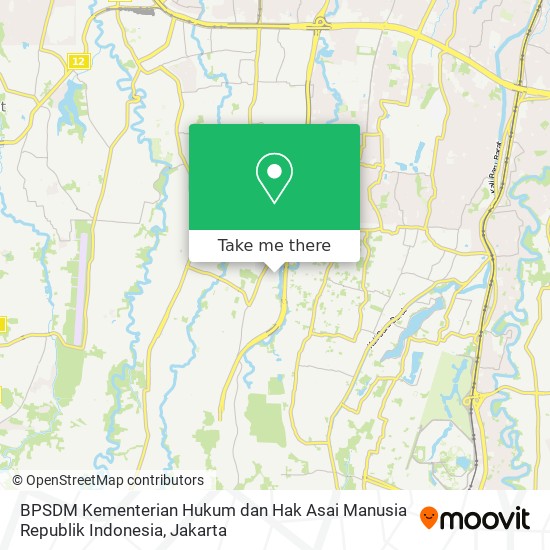 BPSDM Kementerian Hukum dan Hak Asai Manusia Republik Indonesia map