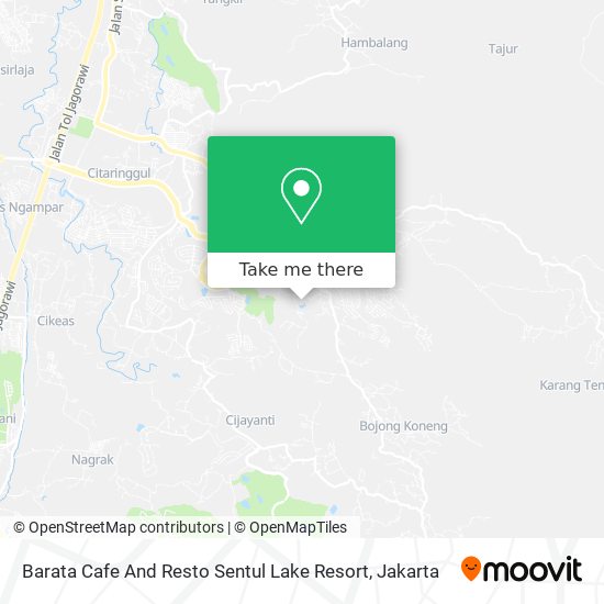 Barata Cafe And Resto Sentul Lake Resort map