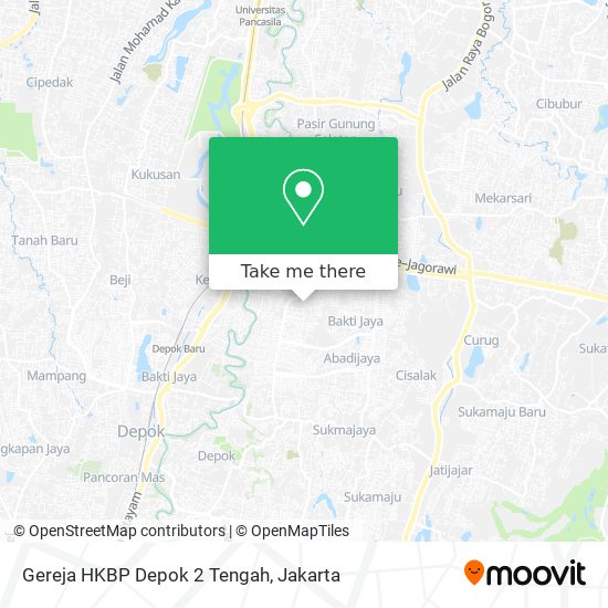 Gereja HKBP Depok 2 Tengah map