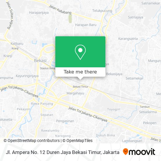 Jl. Ampera No. 12 Duren Jaya Bekasi Timur map