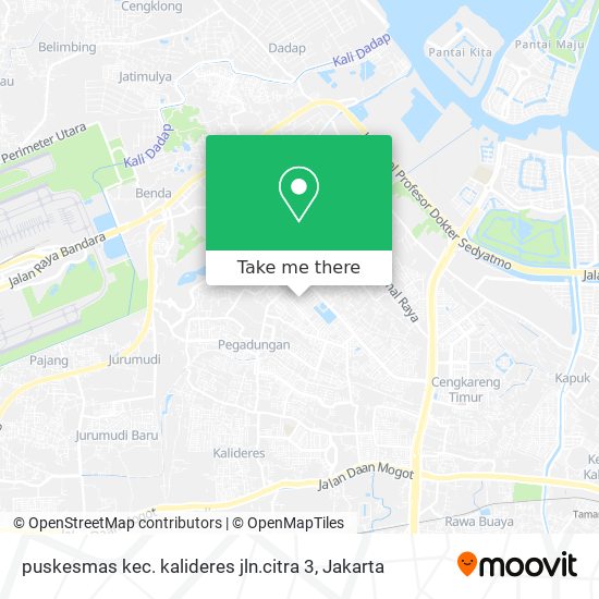 puskesmas kec. kalideres jln.citra 3 map