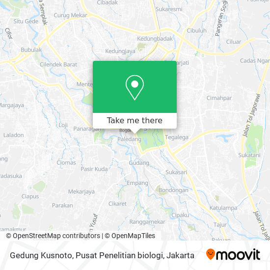 Gedung Kusnoto, Pusat Penelitian biologi map