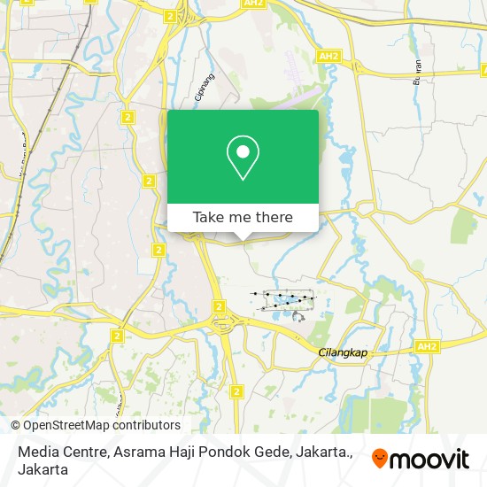 Media Centre, Asrama Haji Pondok Gede, Jakarta. map