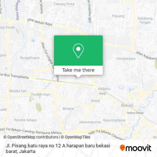 Jl. Pisang batu raya no 12 A harapan baru bekasi barat map