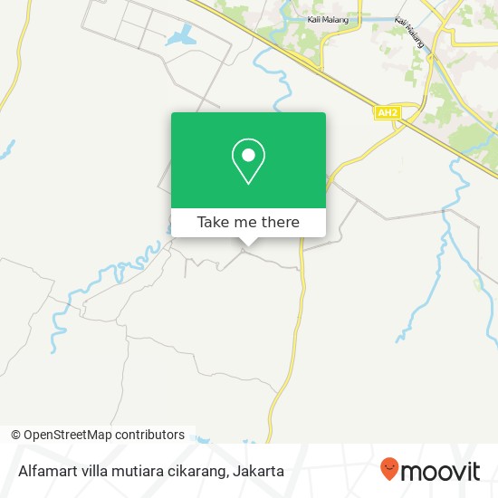 Alfamart villa mutiara cikarang map