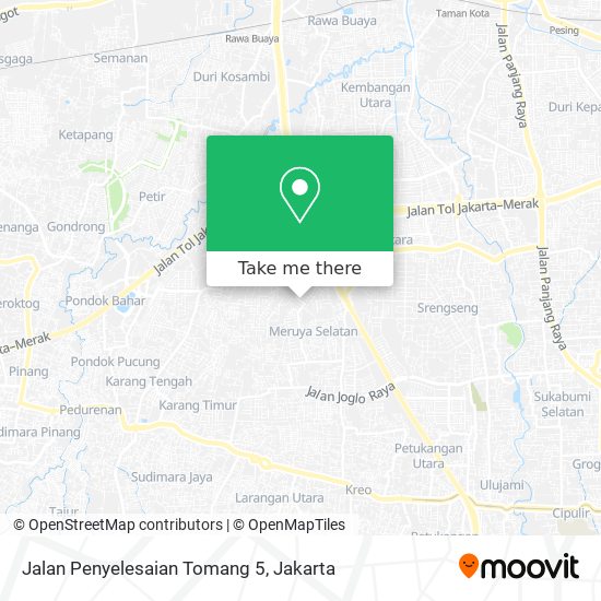 Jalan Penyelesaian Tomang 5 map