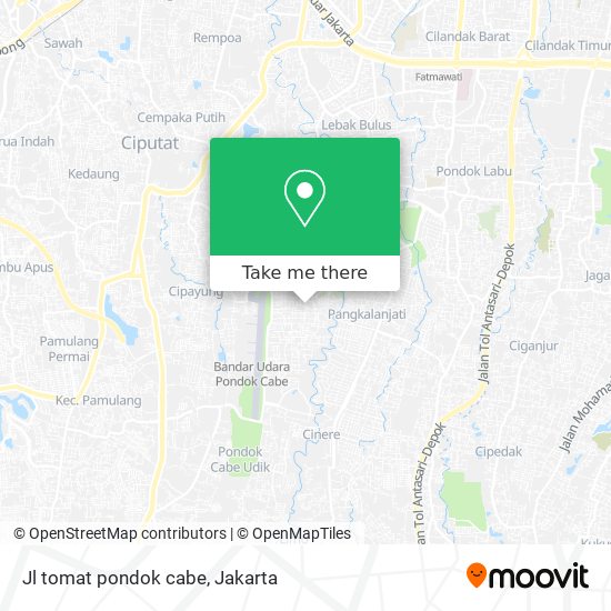 Jl tomat pondok cabe map