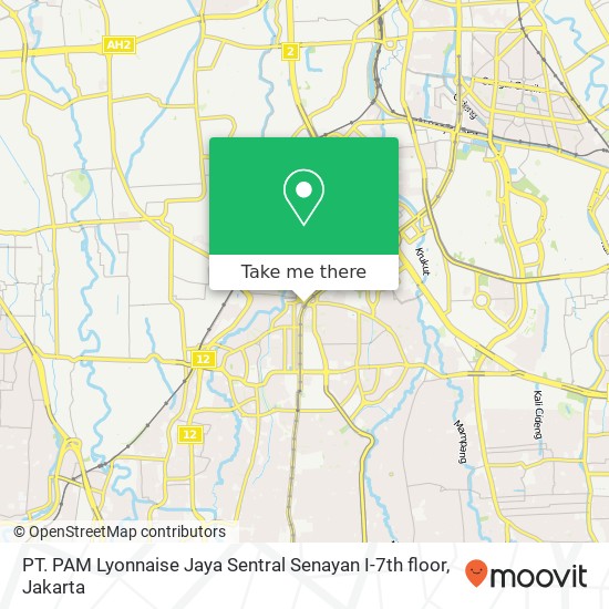 PT. PAM Lyonnaise Jaya Sentral Senayan I-7th floor map