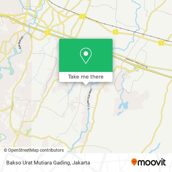 Bakso Urat Mutiara Gading map