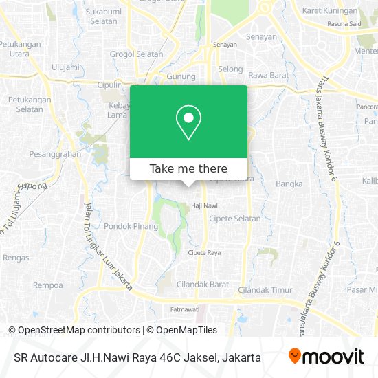 SR Autocare Jl.H.Nawi Raya 46C Jaksel map