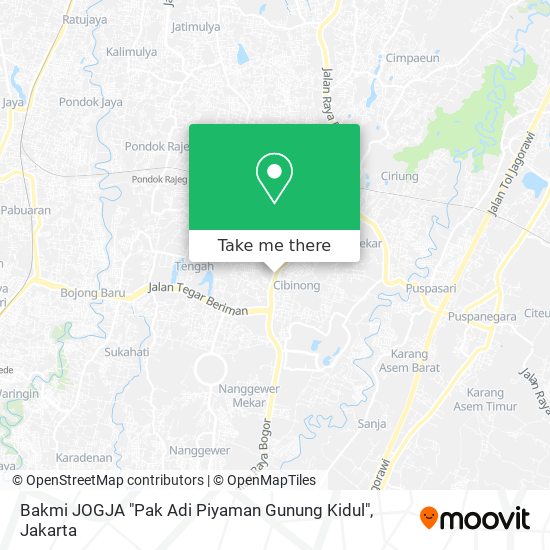 Bakmi JOGJA "Pak Adi Piyaman Gunung Kidul" map