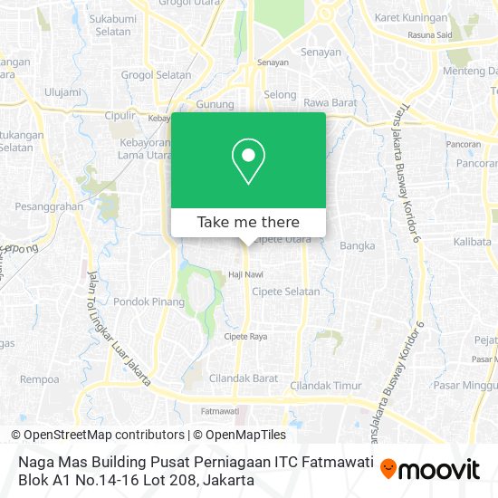 Naga Mas Building Pusat Perniagaan ITC Fatmawati Blok A1 No.14-16 Lot 208 map