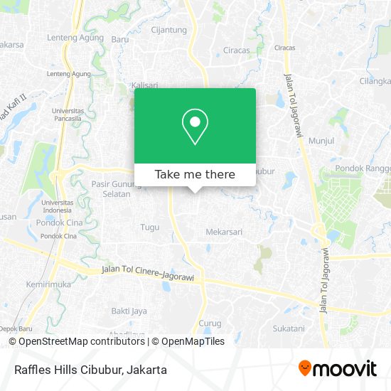 Raffles Hills Cibubur map