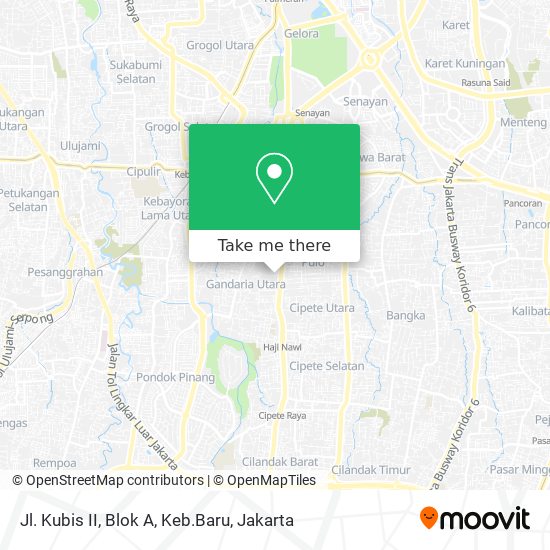 Jl. Kubis II, Blok A, Keb.Baru map