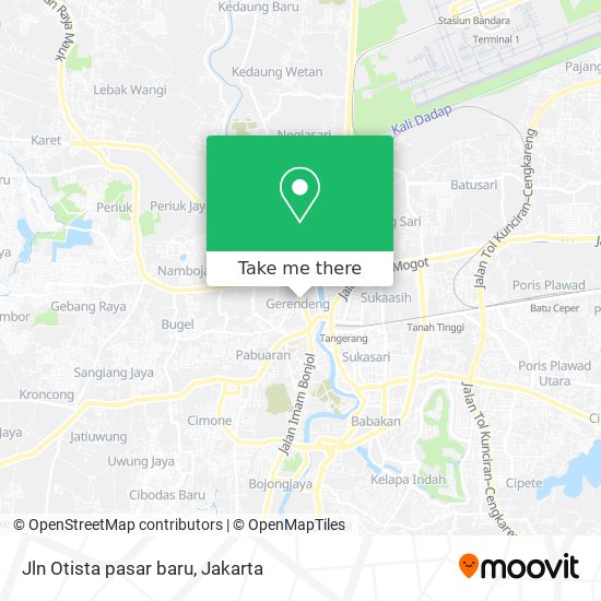 Jln Otista pasar baru map