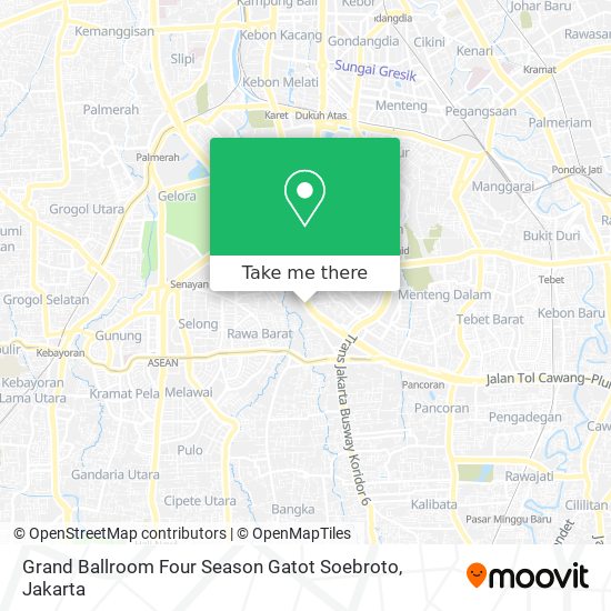 Grand Ballroom Four Season Gatot Soebroto map