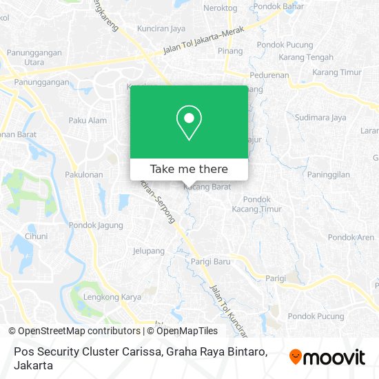 Pos Security Cluster Carissa, Graha Raya Bintaro map